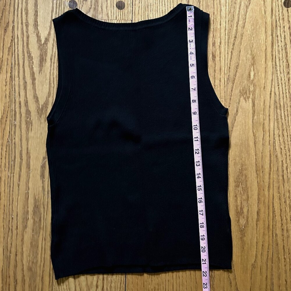 Loft Sleeveless Sweater--Black, Size M
